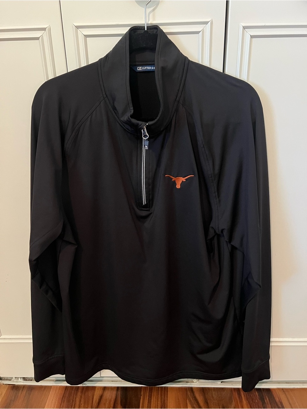Cutter & Buck Men’s Black Quarter-Zip with University of Texas Longhorn Logo